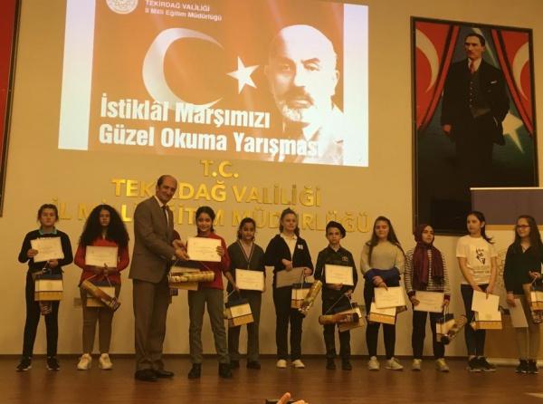 İstiklal Marşını Güzel Okuma Yarışması Tekirdağ Finalleri